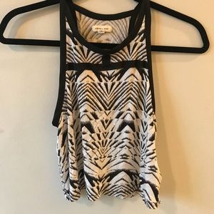 Silence and noise black and white high neck crop